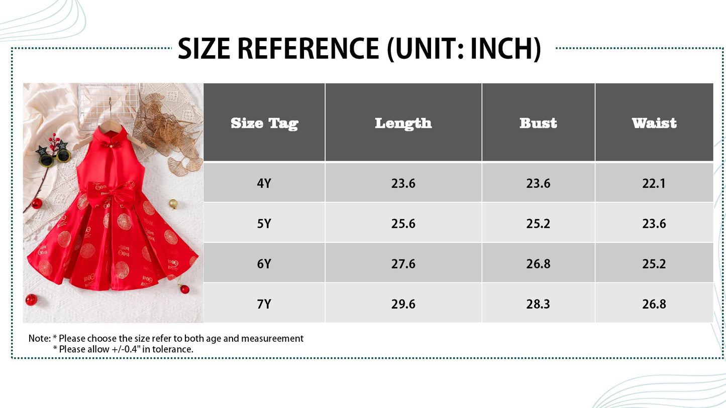 Girl's New Chinese style Dress New Year's Day Party Dress