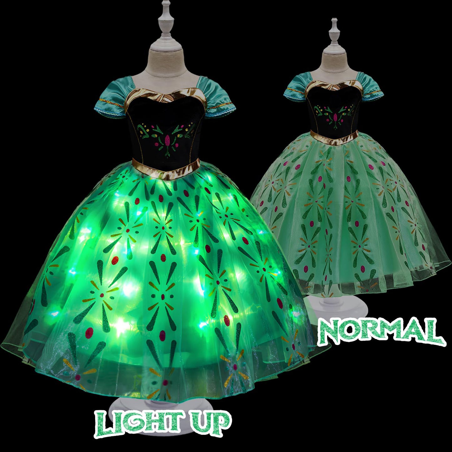 Gilr's Frozen Kids Dresses Anna Princess Dresses Birthday Show Dresses