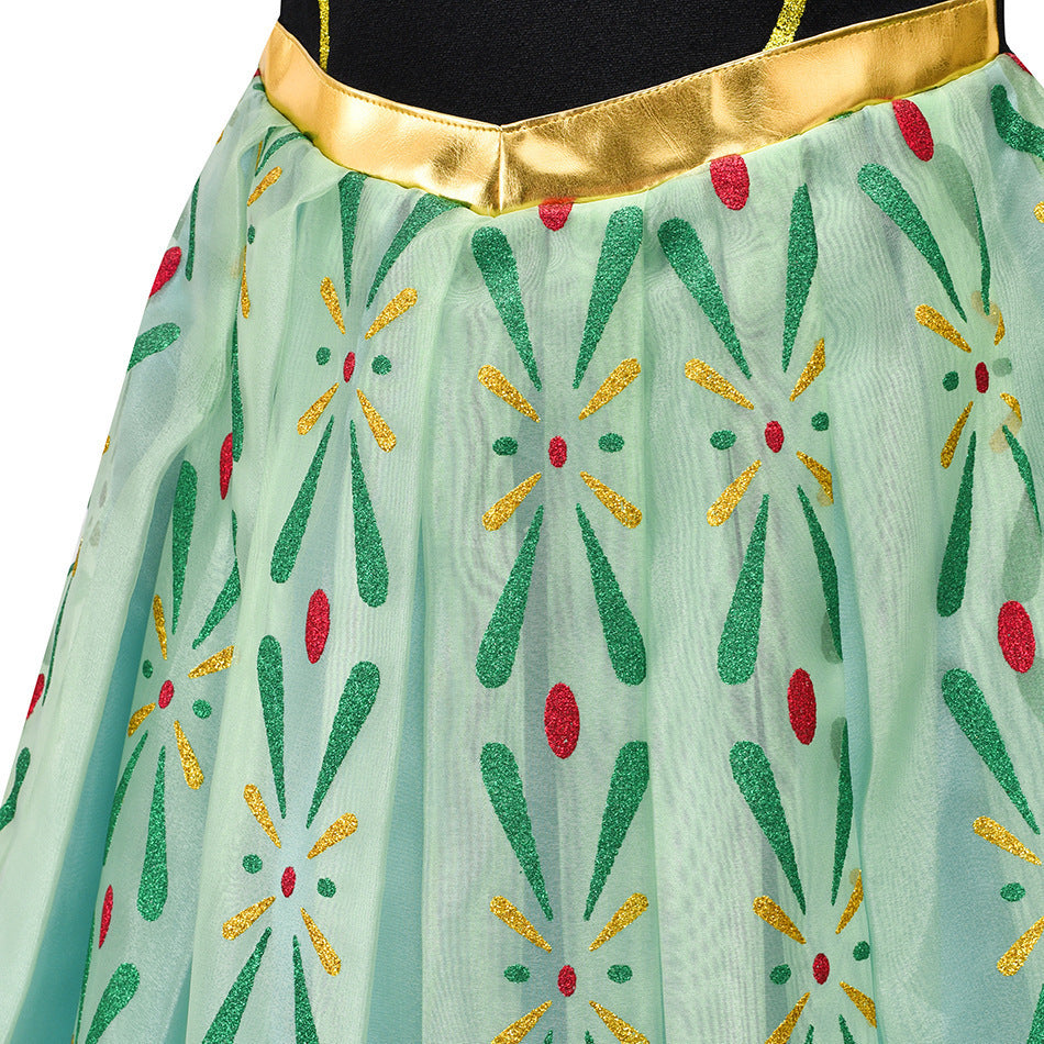 Gilr's Frozen Kids Dresses Anna Princess Dresses Birthday Show Dresses