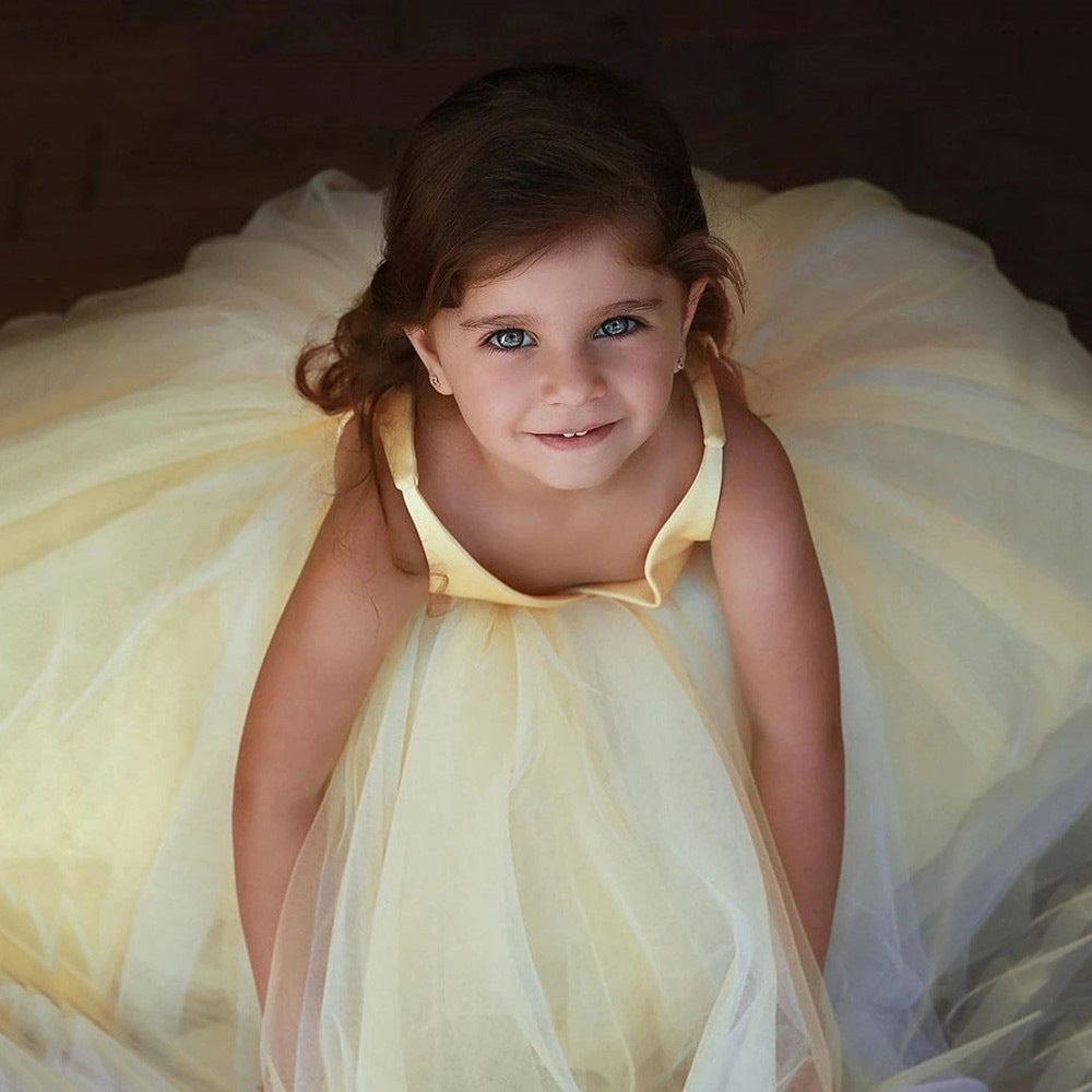 Toddler A line V Neck Pageant Dresses Flower Girls Dress for Wedding
