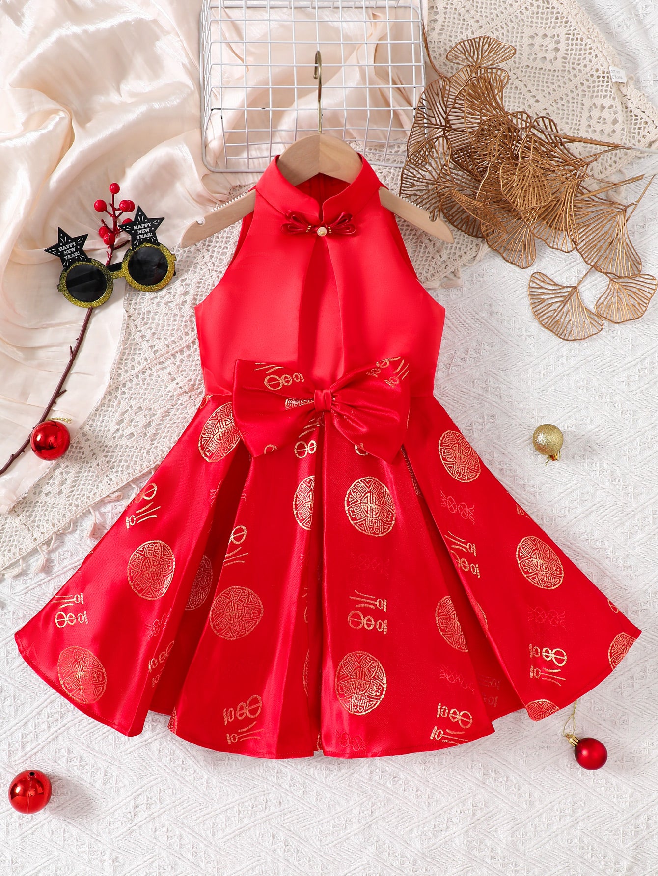 Girl's  New Chinese style Dress  New Year's Day Party Dress